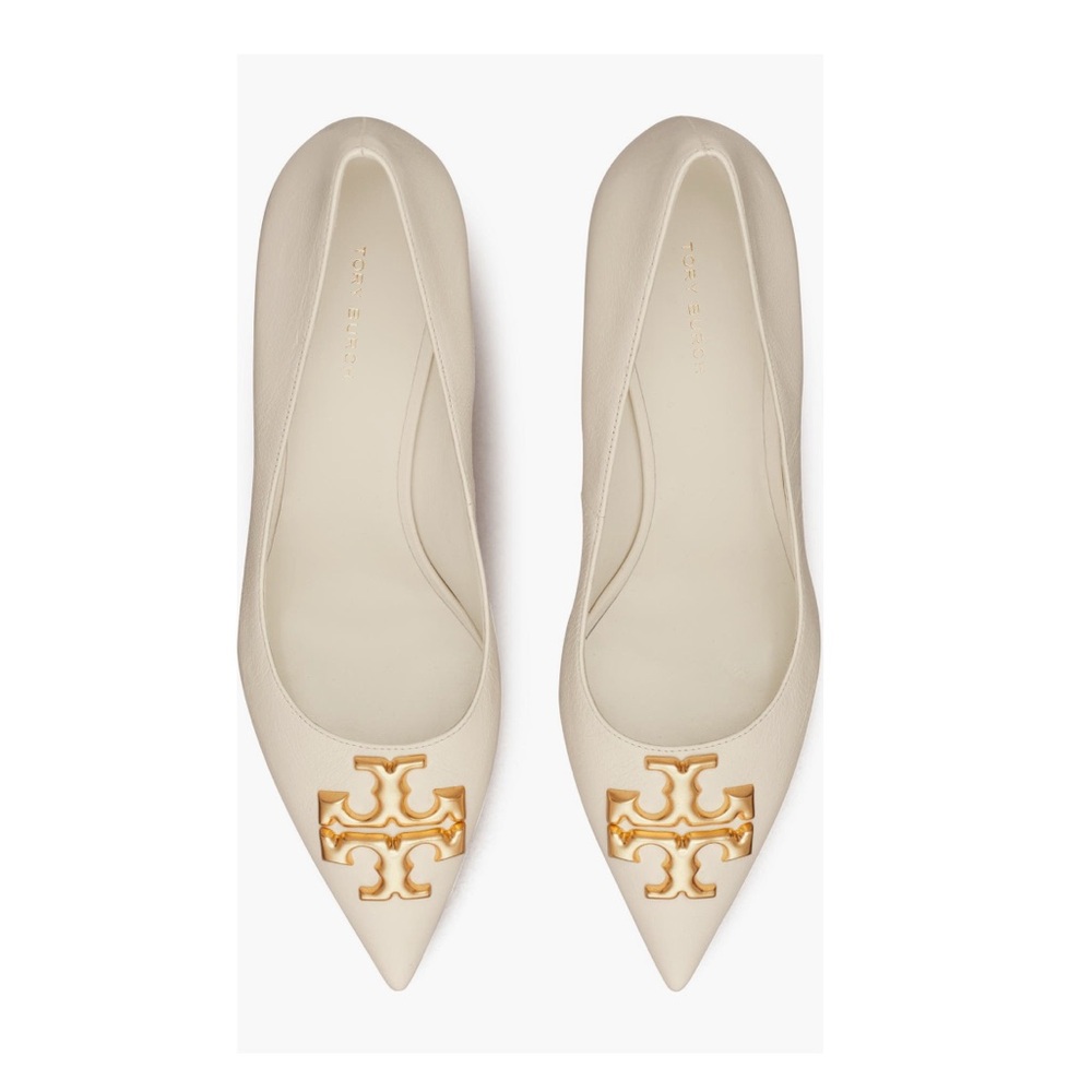 Tory Burch Cream and Gold Heels